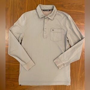 Travis Mathew Longsleeve Polo Size Medium in gray